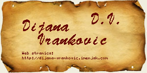 Dijana Vranković vizit kartica